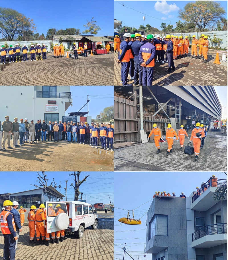 Mock drill organized in Vardhman Steel Industry Bathri